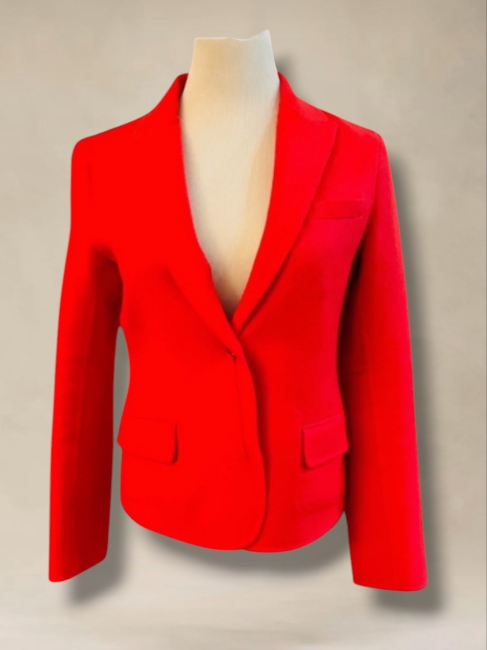 New! JIL SANDER RED WOOL JACKET